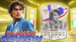 96 GREATS OF THE GAME ICON MALDINI PLAYER REVIEW - EA FC 24 ULTIMATE TEAM