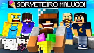 NOVA SÉRIE: VIDA de SORVETEIRO em UMA CIDADE no MINECRAFT  - TralhaCity EP.01