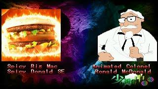 [MUGEN] Spicy Big Mac & Spicy Donald SE Vs The Animated Colonel-R & Ronald McDonald