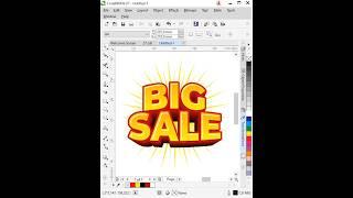 Big Sale text effect with corel draw #coreldraw #designgrafis #coreldraw #texteffect