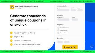 Shopify Bulk Discount Code Generator App