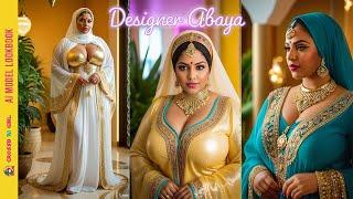 Curvy Plus-Size Bangladeshi Muslim Girl in Designer Abaya with Hijab | AI Model Look Book