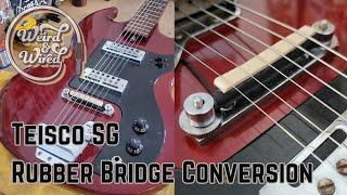 Rubber Bridge Conversion on a Teisco SG