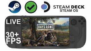 Days Gone on Steam Deck/OS 3.6 in 800p 30+ Fps (Live)
