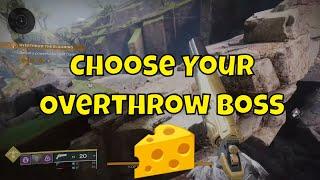 Choose Your Overthrow Boss - Easy Khvostov 7G-0X Exotic Auto Rifle Mote of Primordial Light Cheese