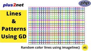 Drawing lines and patterns using different thickness and colours using imageline() in PHP GD