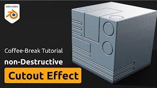 How to add Cutouts using non-Destructive Modifiers | Blender 2.9 Quick Tutorial for Beginners
