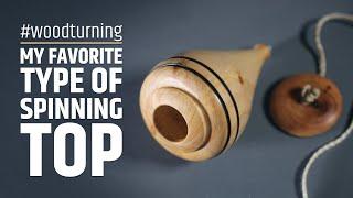 This is my best and most fun spinning top - woodturning