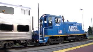 Metra SW1 #1 Switches Electric Multiple Units Onto the Rock Island Mainline, Blue Island IL