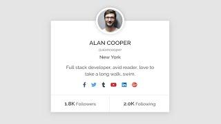 Minimalistic UI - Responsive Profile Card with CSS