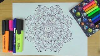 Mandala (ASMR drawing / no speaking / binaural / marker pens / anti-stress image) | Shure SM7B