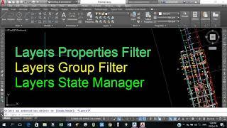 How to use layers group filter layer properties filter and layer state manager in autocad
