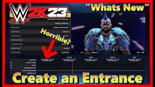 WWE 2K23 Advanced Create an Entrance, how it works