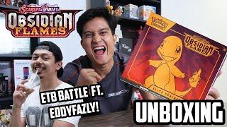 POKEMON OBSIDIAN FLAMES ELITE TRAINER BOX UNBOXING BATTLE BERSAMA @eddyfazly !