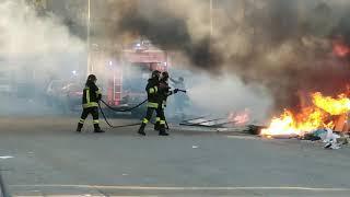 [INCENDIO] ARRIVO AIB RANGER +APS MAN VIGILI DEL FUOCO IN SIRENA + INTERVENTO VVF E P.M.