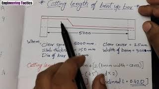 Bent up bar in slab | Cutting length of Bent up Bar | Engineering Tactics