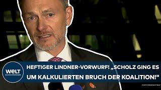 CHRISTAN LINDNER: "Scholz ging es um einen kalkulierten Bruch der Koalition" Statement zum Ampel-Aus