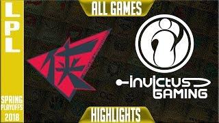 RW vs IG Highlights ALL GAMES | LPL Playoffs 3rd Place Spring 2018 Rogue Warriors vs Invictus Gaming