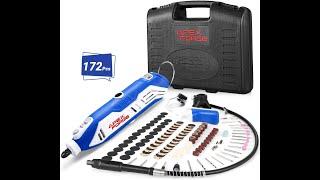 APEXFORGE Rotary Tool Kit, Keyless Chuck, 172 Accessories, 6-Speed, Flex Shaft