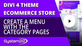 Divi 4 Ecommerce Create A Menu With The Category Pages 