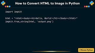 How to Convert HTML to Image in Python