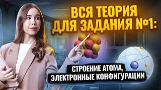 ВСЯ ТЕОРИЯ для задания №1: строение атома, электронные конфигурации I Химия ЕГЭ I Умскул