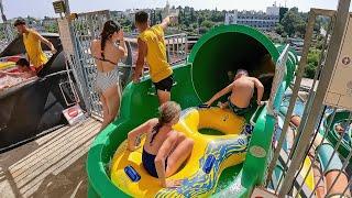 Crazy Uphill Navigatour Waterslide at Aquajoy Waterpark - Manavgat, Antalya, Turkiye