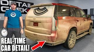 Real-Time Cleaning of a DIRTY $170,000 Cadillac Escalade!