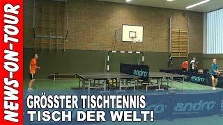 Größter TISCHTENNIS Tisch der Welt! [TV-Beitrag!!]  Biggest Table Tennis Match Ever!