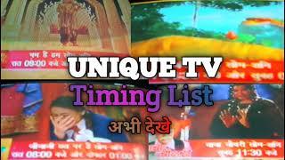 Unique Tv Channel Show Timing List