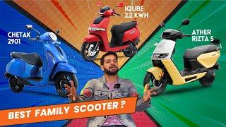 CHETAK 2901 vs TVS IQUBE vs ATHER RIZTA | COMPARISON | ELECTRIC SCOOTER