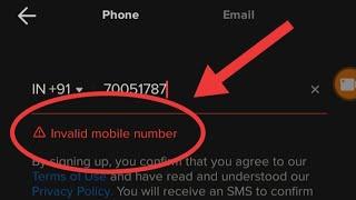 Fix Tik Tok Invalid Mobile Number Problem Solved 2023