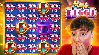 I SPUN INTO THIS INSANE BONUS On MAGIC PIGGY!! (HUGE SAVE)