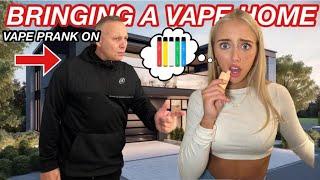 VAPE PRANK ON MY DAD.. *im in trouble*