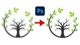 Come Convertire un Logo a Bassa Risoluzione in VETTORIALE con Photoshop!