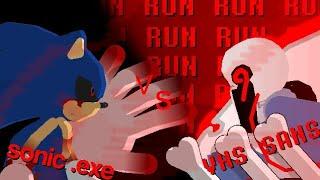 Better start running | Sonic exe VS VHS sans (FANON) - stick nodes animation