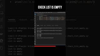 5 ways to check list is empty or not in Python [Source code available] #shorts