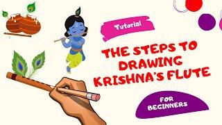 How to Draw Krishna's Flute: Easy Step-by-Step Tutorial | Flute Drawing for Beginners