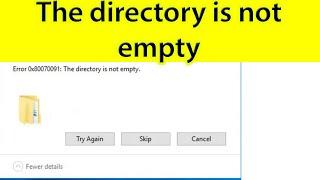 Directory is not empty when deleting a folder [Windows 10]