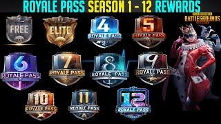 Pubg Mobile Royale Pass Season 1-12 Rewards