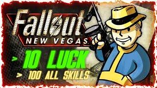 Fallout: New Vegas 10 LUCK & 100 in ALL SKILLS at the SIERRA MADRE