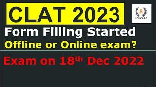 CLAT 2023 Forms are out! CLAT form filling started | B EduCARE - Law LLB Entrance Classes