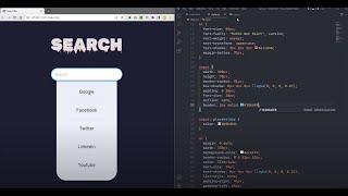 Javascript search bar: html - css - javascript