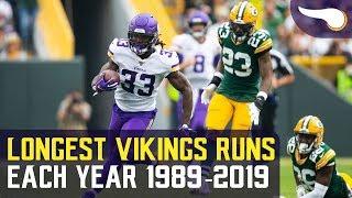 The Longest Vikings Run Each Year (1989-2019)
