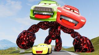 Crazy Escape From The Monster Meteorite McQueen Hicks Eater VS Lightning McQueen Beamng Drive #126