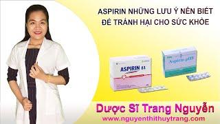 Aspirin 81mg và aspirin PH8 công dụng và tác dụng phụ nên lưu ý