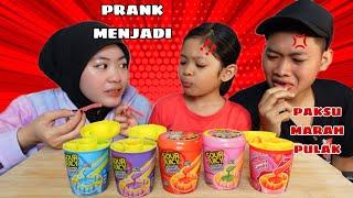 PRANK ️KENEKAN PAKSU MAKAN SOUR JUICY GUMMY CANDY ADA GARAM,TENGOK REACTION PAKSU BEBEL ‼️