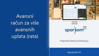 Sparkom VP - Avansni račun za više avansnih uplata (rata)