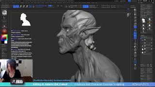 Creature & Character Concept Sculpting – Ashley A. Adams “A_Cubed” – ZBrush 2023