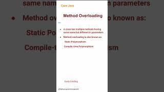 Method Overloading  (13) #corejava